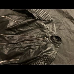 Black leather jacket